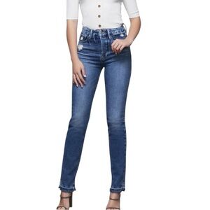 Good American Good Boy Double Slit Distressed High Waist Jeans - 6 / 28